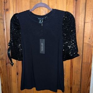 Black sequin Top New Holiday M